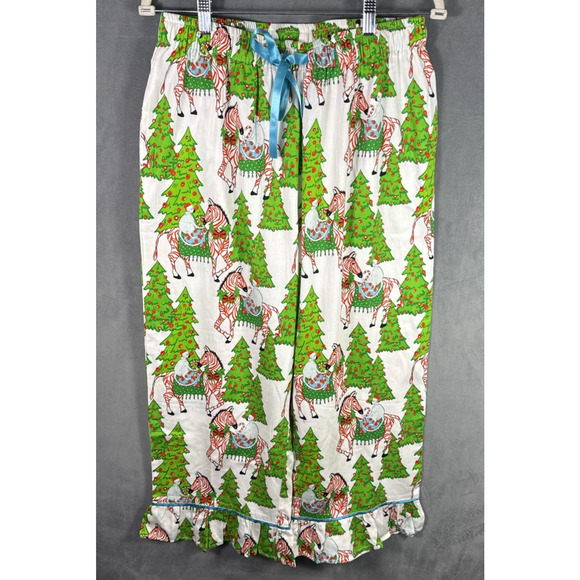Jayes Studio + Robin & Betty Zebra/Monkey Print Pajamas X-Mas Women’s‎ S NEW - Picture 9 of 14